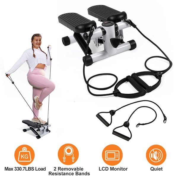 Fake Step Machine Fitness Step Machine, Mini Step Machine With Resistance Band, Home ...