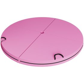 Soozier Foldable Crash Mat, Pole Padding with Carrying Handles and EPE Foam for Dance Training and Exercise, Pink