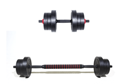 Athletic Works 40LB 5 in 1 Adjustable Dumbbell Set , Fitness Exercises for Home Gym, Black