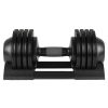 52LBS Adjustable dumbbell steel and plastic(Rubber coated dumbbell)