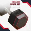 45lbs Rubber Hex Dumbbells Weight Dumbbell Hand Weight Barbell for Body Fitness Training for Home Office Gym, Black
