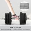 55 lbs Adjustable Dumbbells Weight Set Dumbbell Hand Weight Barbell for Body Fitness Lifting Training for Home Office Gym, Black