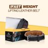 Weight Lifting Belt, Leather Weight Lifting Belt for Men and Women with 4 inch Padded Lumbar Support Belt for Weightlifting Deadlift, Cross Training