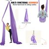 VEVOR Aerial Yoga Hammock & Swing, 4.4 Yards, Yoga Starter Kit with 100gsm Nylon Fabric, Full Rigging Hardware and Easy Set-up Guide