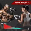 Adjustable Dumbbell Set Home Gym Cast Iron Barbell Sets with Carry Box 66lbs Office Bedroom Workout Dumbbells for Men and Women