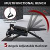 Fitness Chair Multifunction, Adjustable Strength Training Bench for Full Body Workout, Weight Bench with Fast Folding for Home Gym