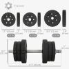 55 lbs Adjustable Dumbbells Weight Set Dumbbell Hand Weight Barbell for Body Fitness Lifting Training for Home Office Gym, Black