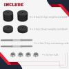 66 lbs Adjustable Dumbbells Weight Set Dumbbell Hand Weight Barbell for Body Fitness Lifting Training for Home Office Gym, Black