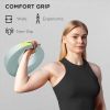 22lbs Kettlebell, Soft Kettle Bell with Wide Handle for Home Gym Weight Lifting and Strength Training, Light Grey