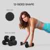 2 x 22lbs Dumbbell Set, Rubber Weights Exercise Fitness Dumbbells with Non-Slip Handles, Anti-roll, for Women or Men Home Gym Workout