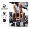 26lb Fitness Kettlebell, Plastic Exercise Weight, Weightlifting Tools with Sand, Handle, Noise Reduction for Home, Gym