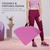 Soozier Foldable Crash Mat, Pole Padding with Carrying Handles and EPE Foam for Dance Training and Exercise, Pink