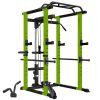 Multi-functional Power Cage, Home Adjustable Pullup Squat Rack 1000Lbs Capacity Comprehensive Fitness Barbell Rack with Gym Accessories