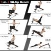 Multifunctional Sit up Bench 4 Position Adjustable Metal Workout Bench