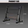 1100LB Capacity Adjustable 3-Tier Dumbbell Rack for Home Gyms 36-Inch Base Model Storage Stand