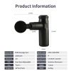 Workout Relaxation, Black Muscle Massage, Portable Body Pain Relief, Percussive Gun Deep Tissue with 4 Adjustable Speeds and 4 Heads