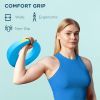 13lbs Kettlebell, Soft Kettle Bell with Wide Handle for Home Gym Weight Lifting and Strength Training, Light Blue