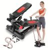 Upgraded Hydraulic Silent Stepper for Home Use with LCD Display Adjustable Resistance Double Resistance Bands 330lbs Capacity Foldable Storage Leg Exe