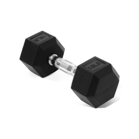 Hex Rubber Coated Dumbbell - Non-Slip Grip, Durable & Space-Saving For Home Gym Workouts--Only Supports Self Pickup (Option: 15LB Single)