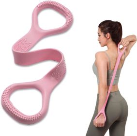 Figure 8 Fitness Resistance Band, Arm|Back Training Elastic Ropes (Color: PINK)