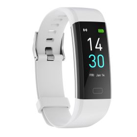 S5 Fitness Tracker Smart Watch Sports Watch Bracelet blood pressure fitness heart rate meter step temperature waterproof sports bracelet (Color: White)