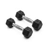 5lb 8lb 10lb 12lb 15lb Coated Rubber Hex Dumbbell, Pair of 2