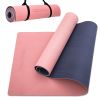 COOLMOON 1/4 Inch Extra Thick Yoga Mat Double-Sided Non Slip,Yoga Mat For Women and Men,Fitness Mats With Carrying Strap,Eco Friendly TPE Yoga Mat
