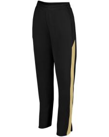 Augusta Sportswear AG7762 Ladies' Medalist 2.0 Pant (Color: BLACK/ VEGAS GLD, size: L)