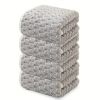 "Luxury Ultra-Fine Fiber Bath Towels (1 or 4-Piece) - Super Absorbent Quick-Dry Textured Towel for Spa, Fitness & Travel - 300GSM Waffle Weave"